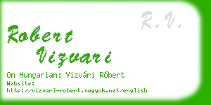 robert vizvari business card